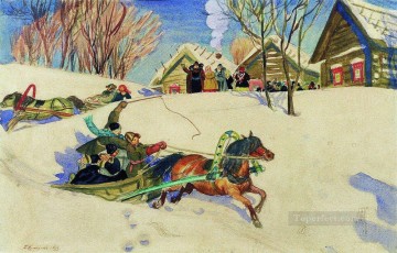  Mikhailovich Pintura al %C3%B3leo - Carnaval 1920 1 Boris Mikhailovich Kustodiev